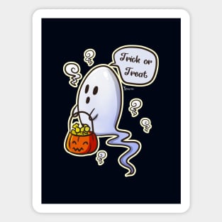 Ghost Trick or Treat - Halloween Magnet